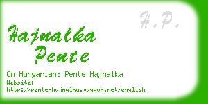 hajnalka pente business card